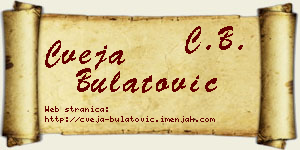 Cveja Bulatović vizit kartica